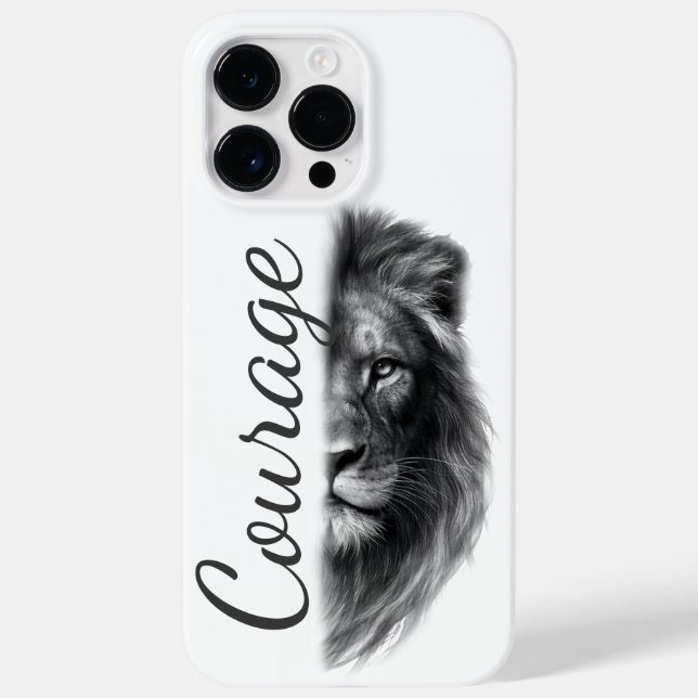 Courage Lion Artistic Minimal- Case-Mate iPhone Hülle (Rückseite)