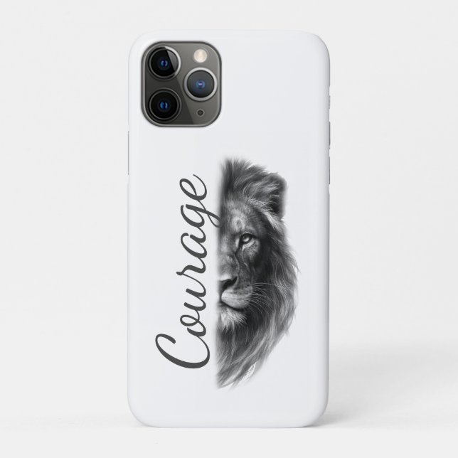 Courage Lion Artistic Minimal- Case-Mate iPhone Hülle (Rückseite)