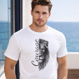 Courage Lion Artistic Minimal Tee -