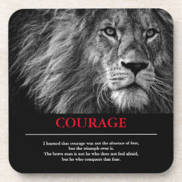 Courage Lion Motivierend Inspiration Getränkeuntersetzer