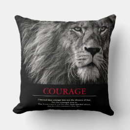 Courage Lion Motivierend Inspiration Kissen