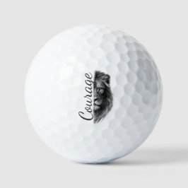 Courage Löwe Künstlerisch Minimal- Golfball