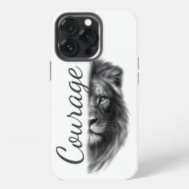 Courage Löwe Künstlerisch Minimal- iPhone 13 Pro Hülle