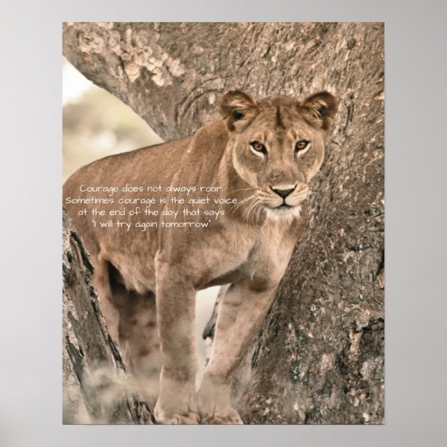 Courage motivierend Poster (Vorne)