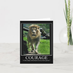COURAGE Note Card - Lion (Motivierend) Karte