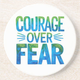 Courage over fear getränkeuntersetzer