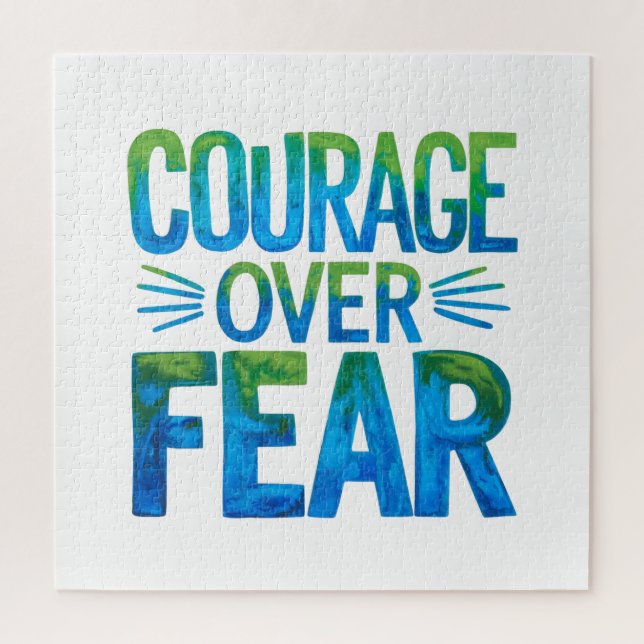 Courage over fear puzzle (Vertikal)