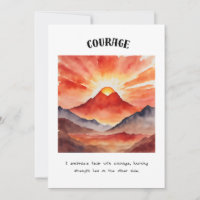 Courage Positive Affirmative Card