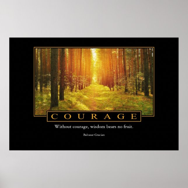 Courage Poster: Baltasar Gracian Poster (Vorne)
