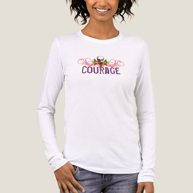Courage Rose Skull Tri-Blend Shirt (Vorderseite)