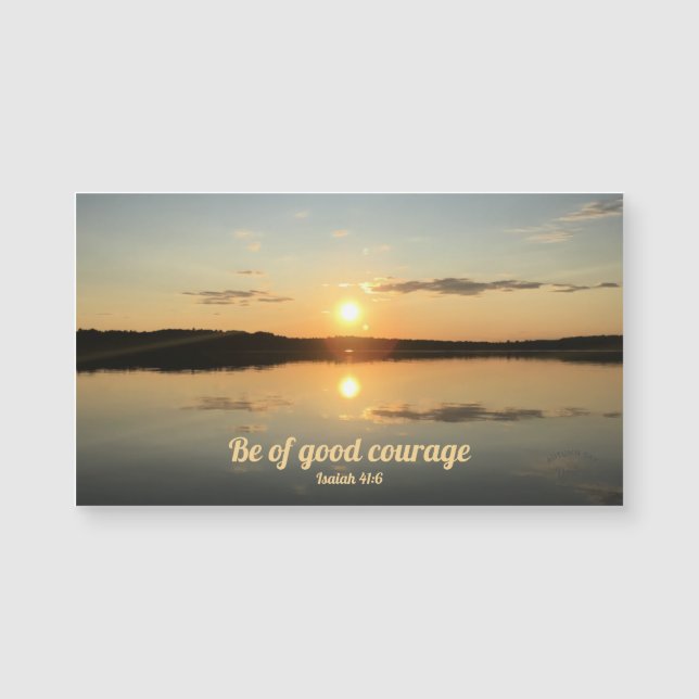 Courage Sunset River Fotografy Inspirierend Magnet (Vorderseite)