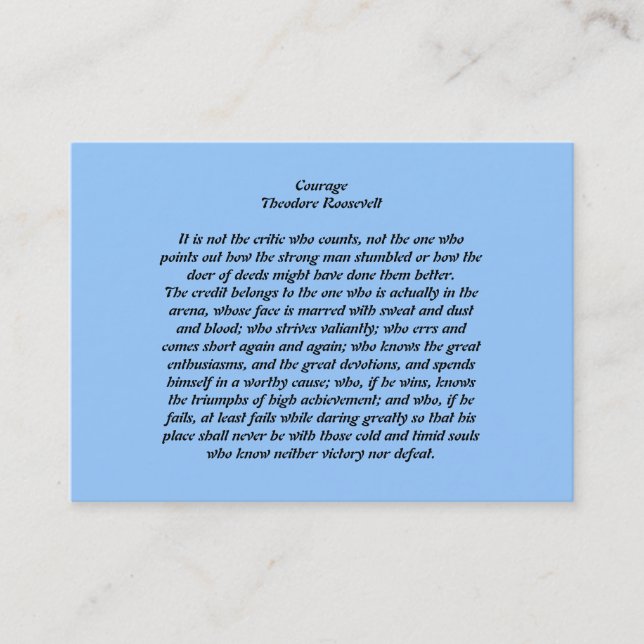 Courage Visitenkarte (Vorderseite)
