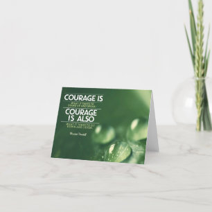"Courage" Winston Churchill Inspiration Zitat Dankeskarte