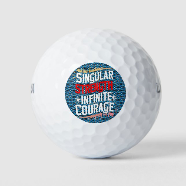 Courage Zitate, um grenzenlosen Mut zu entfachen Golfball (Vorderseite)