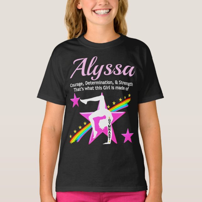 COURAGEOUS GYMNAST PERSONALISIERT T SHIRT (Vorderseite)