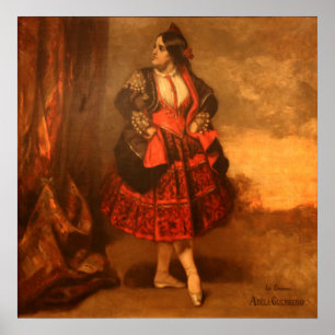 Courbet - La Signora Adela Guerrero Spanische Tänz Poster