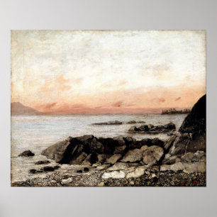 Courbet - Sonnenuntergang Vevey Schweiz Poster