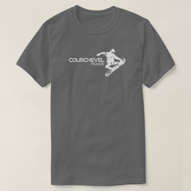 Courchevel France Snowboarder T-Shirt (Design vorne)