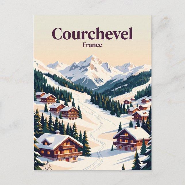 Courchevel Frankreich Postkarte (Vorderseite)
