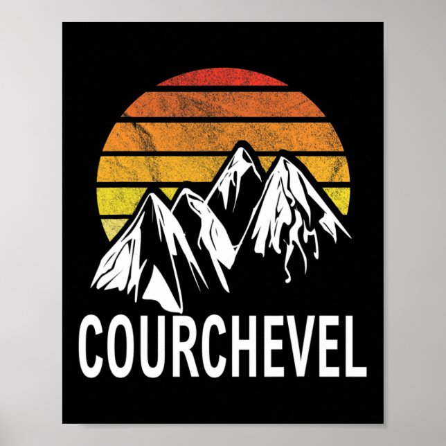 Courchevel Les Trois Vallees Frankreich Skipass Poster (Vorne)
