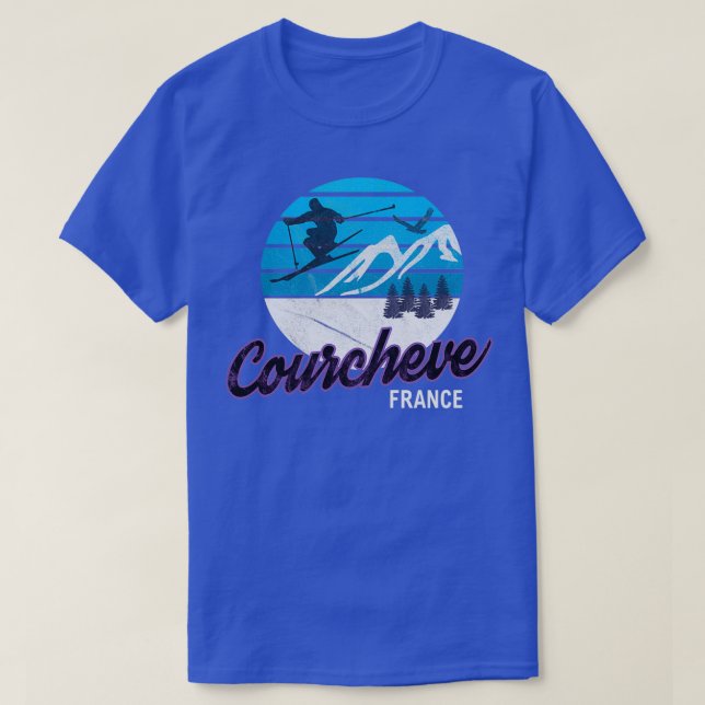 Courchevel Les Trois Valles Französische Alpen Fra T-Shirt (Design vorne)