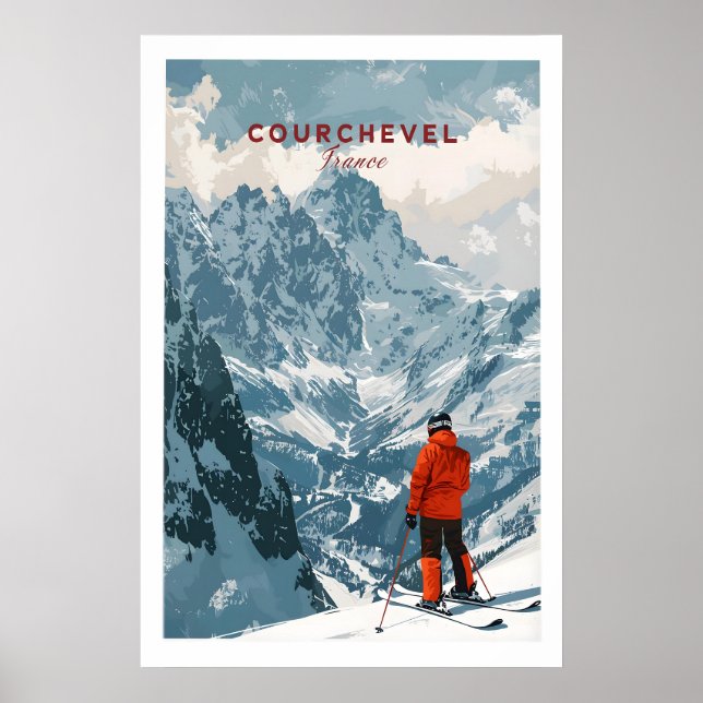 Courchevel-Skiplakat 1 Poster (Vorne)