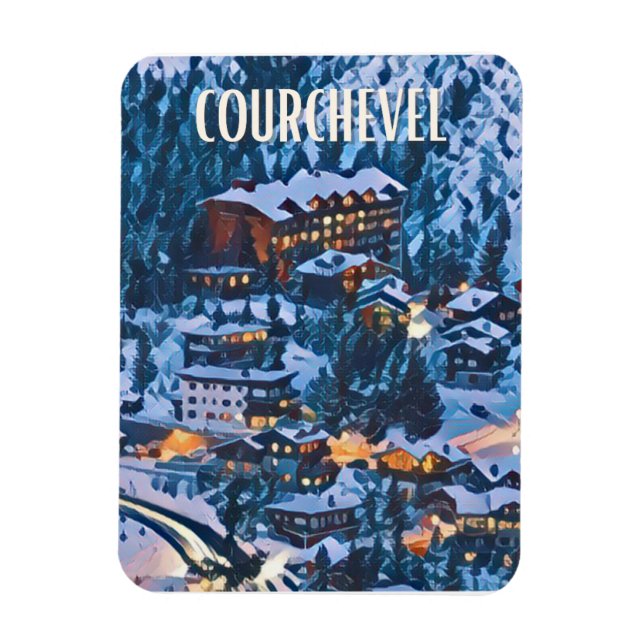 Courchevel Skistation Magnet (Vertikal)