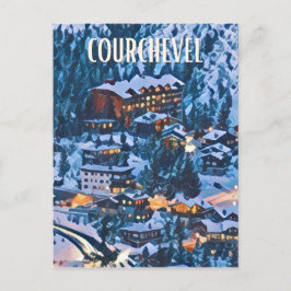 Courchevel Skistation Postkarte