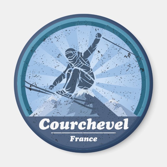 Courchevel Skistation - Skier Magnet (Vorne)