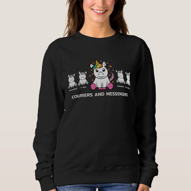 Couriers and messengers  unicorn for employees sweatshirt (Vorderseite)
