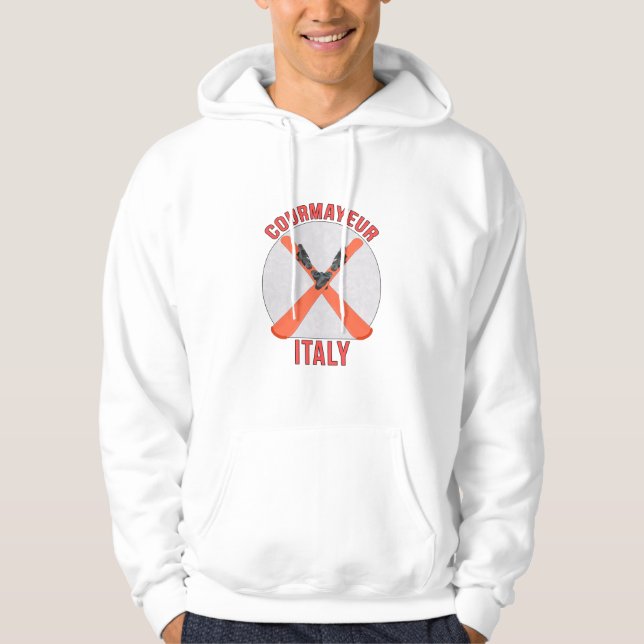 Courmayeur, Italien Hoodie (Vorderseite)