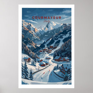 Courmayeur-Reiseposter - Italien 1 Poster