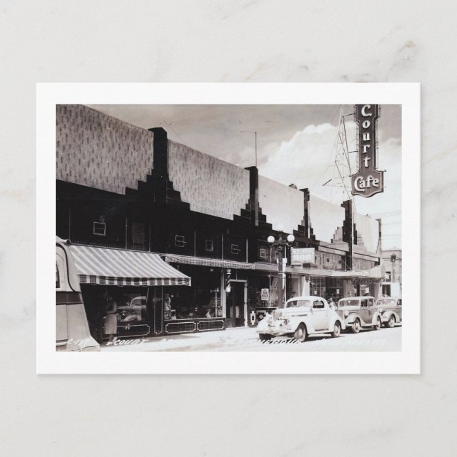 Court Café, Albuquerque, New Mexico Vintag Postkarte (Vorderseite)