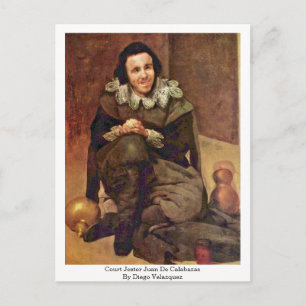 Court Jester Juan De Calabazas by Diego Velazquez Postkarte