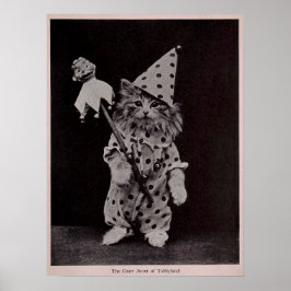 Court Jester of Tabblyland Cat Vintag Foto Poster