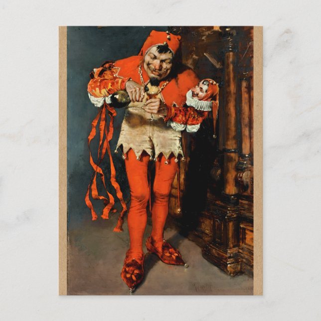 Court Jester William Merritt Chase Art Postkarte (Vorderseite)
