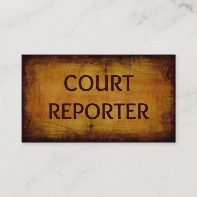 Court Reporter Business Card Visitenkarte (Vorderseite)