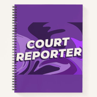 Court Reporter-Notebook Notizbuch
