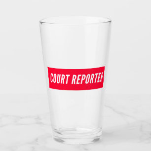 Court Reporting Cup Glas