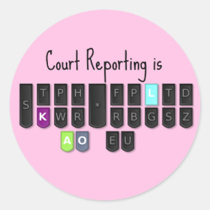 Court Reporting ist Cool Steno Keyboard Stickers