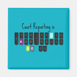 Court Reporting ist ein Cooles Steno Keyboard Magn Magnet