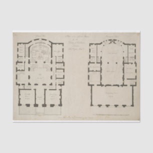 Court Room Detail London UK Diagramm Decoupage Seidenpapier