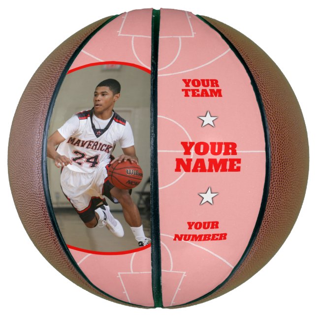 Court Side Custom Basketball Red (Vertikal)