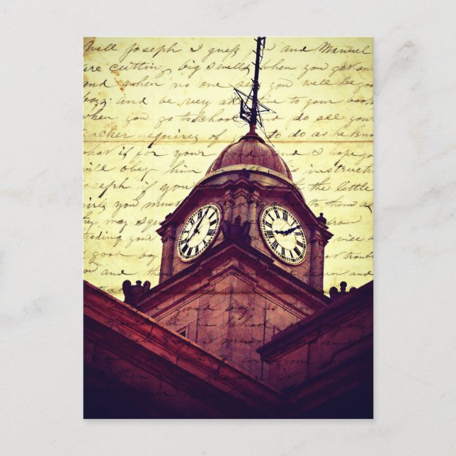 Courthouse Clock Postkarte (Vorderseite)