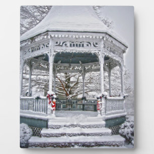 Courthouse Gazebo im Schnee Fotoplatte