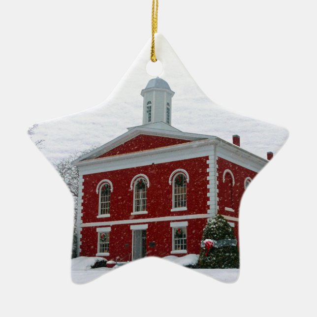 Courthouse Snow Keramikornament (Vorne)