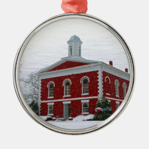 Courthouse Snow Silbernes Ornament