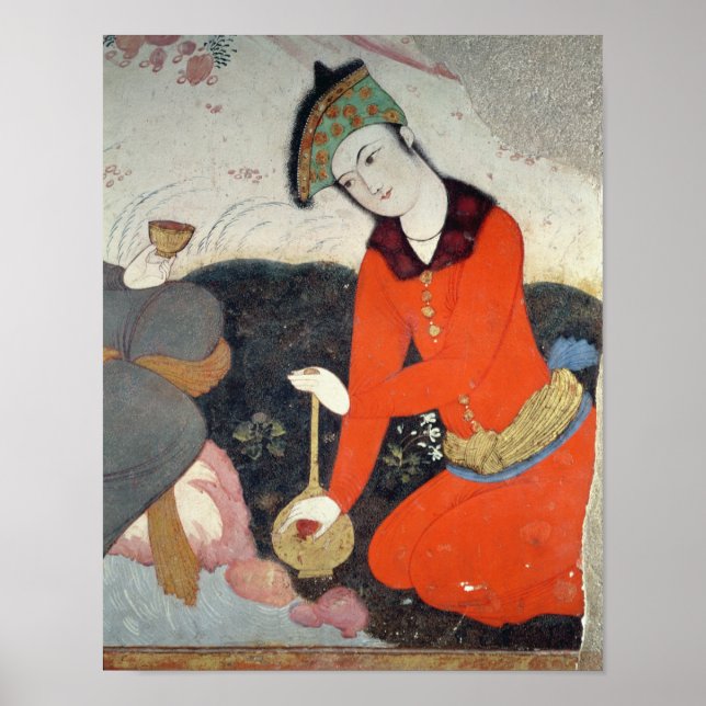 Courtier beim Gerichtshof von Shah Abbas I Poster (Vorne)