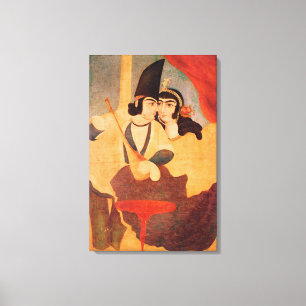 Courtier vom Gericht von Shah Abbas Leinwanddruck