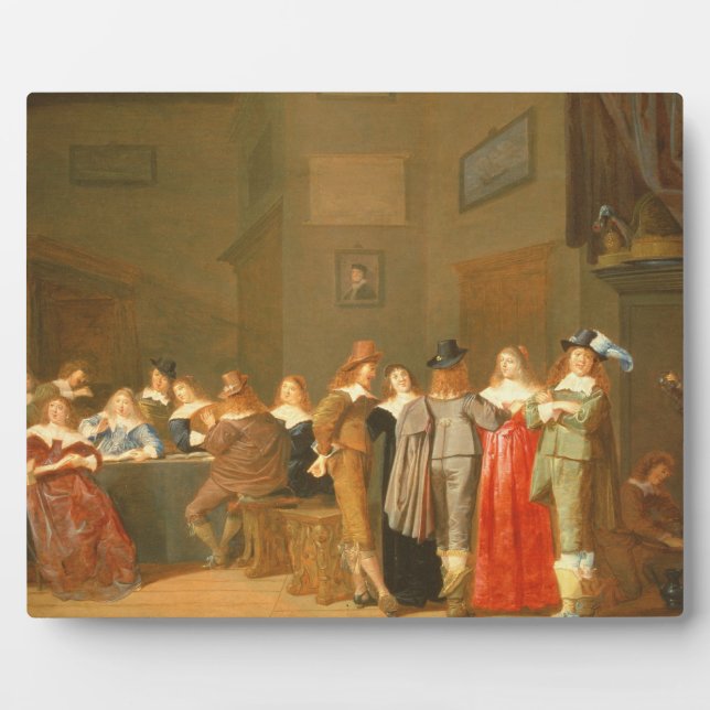 Courting Scene, 1644 (Öl auf Leinwand) Fotoplatte (Vorderseite)